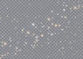 Light glow effect stars. Vector sparkles on transparent background.