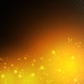 Light gold flare special effect. Vector illustration