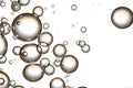 Light golden water bubbles Royalty Free Stock Photo