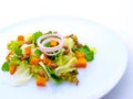 Light Gourmet Salad on White Plate