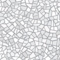 Light gray abstract mosaic seamless pattern. Vector background. Endless texture. Ceramic tile fragments.