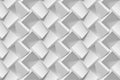 Light gray abstract seamless geometric pattern. Realistic 3d cubes from white paper. Vector template for wallpapers