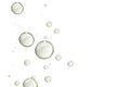 Air bubbles soars over white Royalty Free Stock Photo