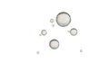 Light gray bubbles over white Royalty Free Stock Photo