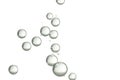 Light bubbles soars over a white color Royalty Free Stock Photo