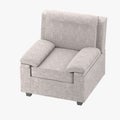 Light gray chair in fabric