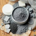 Light gray fine contains paper and filter residues Slightly stic