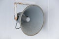 Light gray loudspeaker mounted on ship wall Royalty Free Stock Photo