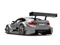 Light gray modern super car - rear wing view Royalty Free Stock Photo