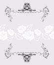 Light gray ornamental vintage element for event design