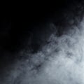 Light gray smoke on a black background Royalty Free Stock Photo