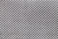 Light gray textile background with checkered pattern, closeup. Structure of the fabric macro. Royalty Free Stock Photo