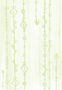 Light green abstract Indian arrows. Watercolor seamless texture. Hand painted background Royalty Free Stock Photo