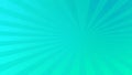 light green and blue background with radial lines in pop art style. bright blue sunburst rays background with half tone dots. Royalty Free Stock Photo