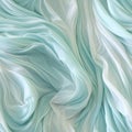 Light green and blue silk fabric with flowing textures (tiled) Royalty Free Stock Photo