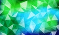 Light green, blue vector polygon abstract background Royalty Free Stock Photo