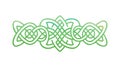 Light Green Celtic Border: Traditional Knotwork Decorative Element, vector design Generative AI Royalty Free Stock Photo
