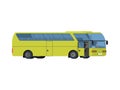 Light green coach big tour bus Royalty Free Stock Photo