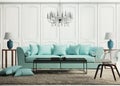 Light green elegant baroque living room Royalty Free Stock Photo