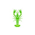 The lomster shrimp logo Royalty Free Stock Photo
