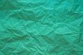 Light green mint trendy paper texture. Crumpled paper in light green color