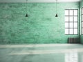 light green painted brick wall texture background Royalty Free Stock Photo