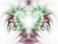 Light green and pink fractal swirls Royalty Free Stock Photo