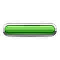 Light green rectangular button icon, cartoon style