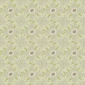 Seamless background with a repeating pattern of floral wreaths