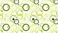 Light Green Seamless Overlapping Circles Background Pattern Illustration