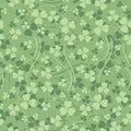 Light green seamless pattern with trefoil - saint patrick vector background Royalty Free Stock Photo