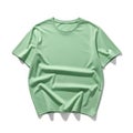 Light green solid color t-shirt on white background Royalty Free Stock Photo