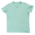 Light green tshirt template ready for your own graphics, green t-shirt isolated on white background mock up Royalty Free Stock Photo