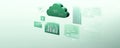 Light green vector icon representing cloud