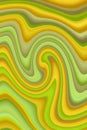 Light green yellow waves liquid forms art design vertical canvas base twisting pattern bright Royalty Free Stock Photo