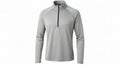 Light grey athletic quarter zip pullover shirt Royalty Free Stock Photo