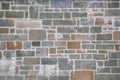 Light grey brown blue and white brick background