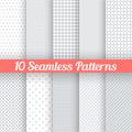 Light grey seamless patterns for universal Royalty Free Stock Photo