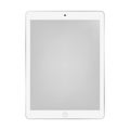 Light grey Tablet with grey empty screen on white background vector eps10. Tablet classic style icon.
