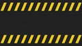 Light grunge black and yellow caution sign background. Royalty Free Stock Photo