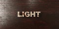 Light - grungy wooden headline on Maple - 3D rendered royalty free stock image