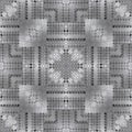 Light halftone abstract seamless pattern. Vector ornamental half tone background. Repeat moire textured backdrop. Modern beautiful