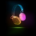 Light Headphones Royalty Free Stock Photo
