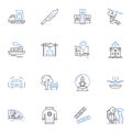 Light-hearted pursuits line icons collection. Playful, Whimsical, Amusing, Entertaining, Enjoyable, Fun-filled, Cheerful