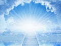 Light from heaven, staircase to heaven Royalty Free Stock Photo