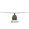 Light Helicopter Front View On White Background 3D Illustration Isolated Royalty Free Stock Photo