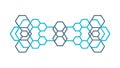 Light Hexagonal Interlocking Pattern Abstract Vector Background, vector design Generative AI Royalty Free Stock Photo