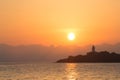 Light house in Alcanada on the island majorca Royalty Free Stock Photo