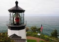 Light house in cape meares Royalty Free Stock Photo