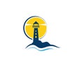 Light House Logo Template icon vector Royalty Free Stock Photo